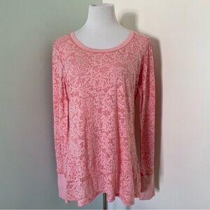 Maurices Pink Patterned Long Sleeve Top